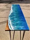 Resin beach table/ sofa/ entryway table Mid Century Modern Furniture Home Decor