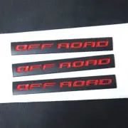 3x Black Red Matte OFF ROAD Metal Badge Emblem Sticker Decal Diesel Turbo Pickup (for: Renault)