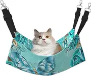 EdWal Light Blue Butterfly print Soft Sleeping Hammock Cat Hammock for Cage Hanging,Pet Hammock Bed Adjustable for Small Animals