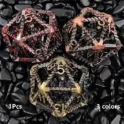 1x Hollow Metal DND Polyhedral Dice for RPG Pathfinder Game Dungeons and Dragons