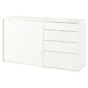 VIHALS storage combination, white, 165x47x90 cm