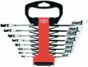 BAHCO 1RZ/SH8 8pce A/F RATCHET COMBINATION GEAR RING & OPEN END SPANNER SET