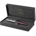 PARKER Sonnet Premium Metal & Red CT Fountain Pen, Fine Nib, 18K Gold Nib, Gift