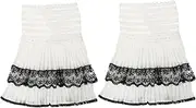[FOMIYES] 1Pair Lace Cuff Accessories Detachable Sleeve for Women Elegant Chiffon Lace Wrist Stylish Decoration for Sweaters Blouses and Dresses for Parties and Daily