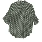 NWT XS Zara Oversized Plaid Flowy Tunic Top
