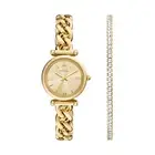 Womens Wristwatch + Bracelet FOSSIL CARLIE FS5387SET Steel Golden