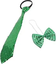 [WESIEVYA] 1 Set Irish Bow Tie Suit Patricks Day Accessories Sequin Bows Gras Accessories Sequin Bow Tie