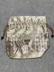 ANNA SUI Satin Drawstring Pouch Bag Cosmetic Makeup NEW