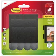 16 Pack 3M Command XL Picture Hanging Strips - Black