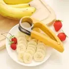 Kitchen Stainless Steel Banana Slicer Sausage Cutter Salad Peeler Chopper