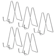 5Pcs 6Inch Plate Stand for Display Iron Easel Plate Holder for Photo Silver