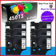 6 PK 45013 Label Tape Compatible for Dymo Label Maker 300 350 350D 360D 400