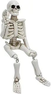 SUPVOX Halloween Skeleton Statue Shelf Sitter Figurines Ghost Skull Statue Tabletop Ornaments for Halloween Party Car Dashboard Decor