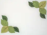 Leaves Leaf corner motif Embroidered quilt label for tops & blocks to customize