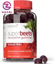 Superbeets Circulation Gummies - Heart-Healthy Energy, Grape Seed Extract & Beet