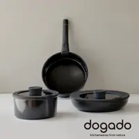 在飛比找PChome24h購物優惠-【韓國Dogado】天然陶瓷鍋具六件組_黑色