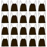 CODOBON-Pack Drawstring Backpack, Bulk Drawstring Bags, Cinch 20 Black