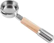 [watchget] 58mm Bottomless Portafilter Fits for La Marzocco Grouphead Espresso Machine Heavy Professional Naked Portafilter Filter Basket Included Stainless Steel Rear & Maple Wood Handle