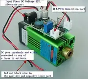 Industrial 830nm 300mW IR Infrared Laser Dot Module 12V w/UV Curing 3D Print