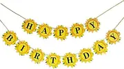 Sunflower Happy Birthday Garland Banner Sunflower Birthday Banner Sunflower Theme Party Background Decoration Supplies