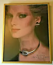 Jewelry Ad Print, Bijoux Givenchy, Framed , 1990s, 8.5 x 11