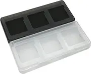 Haobase 2Pcs 6-in-1 Clear & Black Game Card Case for Nintendo New 3DSLL/ 3DSXL
