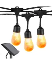 BRIGHTECH Ambience Pro 27' 12 Bulb LED Solar Powered Hanging String Lights