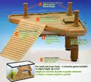 Small Turtle Pier Reptile Ramp Basking Platform Floats Frog Newts Basking