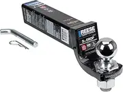 Reese 7090800 Interlock® Trailer Hitch Ball Mount Starter Kit, 14,000 lbs. Capacity, Heavy Duty, Fits 2-1/2 in. Receiver, 3 in. Drop, Black