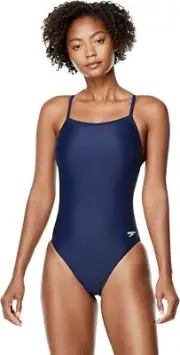 Speedo Women's Swimsuit One Piece Powerflex Flyback Solid Adult Team Colors