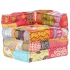 Convertible Sofa Stylish Patchwork Design Chaise Lounge Bed Modular Pouf Chair