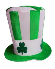 St Patricks Green Shamrock Costume Hat