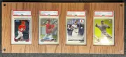 iWoodMD Frame - Show off that PSA Baseball or Football Card! Fits 4 Cards-walnut