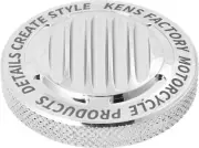 Ken's Factory Next Level Finned Ratchet Left Hand/Non-Vented Gas Cap Chrome M8