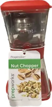 PROGRESSIVE PREPWORKS NUT CHOPPER COOK BAKE TOOL RED PECAN WALNUT ALMOND PEANUT