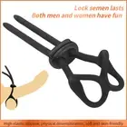 Male ​Penis Stretcher Sleeve Girth Enhancer Ball Extender Lock Penis Ring Delay