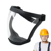 Full Face Shield Transparent Safety Mask , Outdoor Safety Protection Equipment