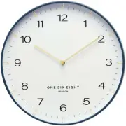 NEW One Six Eight London Sienna Wall Clock, White, 50cm