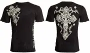 ARCHAIC by AFFLICTION Black FATAL COURSE Short Sleeve Slim Fit Y2K T-shirt NWT