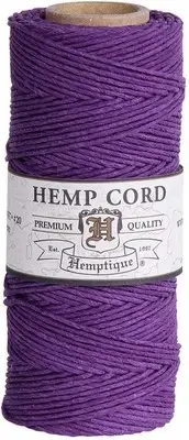 Dark Purple Hemp Cord 1Mm Eco Friendly Crafting Twine For Jewelry Macrame Diy