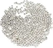 [SASHUN] YU 3MM Silver Plated CCB Square Beads Spacer Beads Jewelry Making Plastic Spacer Loose Beads DIY Jewelry Accessories T311 (Color : Silver, Item Diameter : 500pcs)