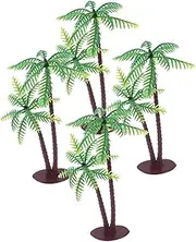 4pcs Realistic Miniature Coconut Tree Landscape Decor for Indoor Outdoor