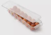 Smart Design Stackable Refrigerator Egg Holder Bin w/Handle & Lid BPA Free NWT
