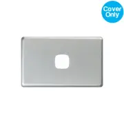HPM Excel 1 Gang Light Switch Matt Silver Metal Cover | XL770/1PLMS