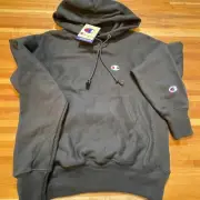 Champion men's Reverse Weave Hoodie, C Logo Black XS