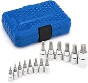 CASOMAN 14-Piece 1/4-Inch, 3/8-Inch & 1/2-Inch Drive Torx Bit Socket Set, T6-T60, Torque Bit Set, Torx Socket Set, CR-V & S2