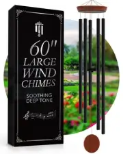 60" Extra Large Wind Chimes for Outside Deep Tone - Soothing Wind Chimes Outd...