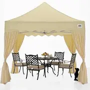 [ABCCANOPY] 10x10 Party Tent Patio Gazebo Canopy for Party Pop Up Canopy Tent, Beige