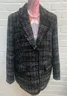 New Monsoon Tammy Jacket Blazer Black UK 18 Tweed Formal