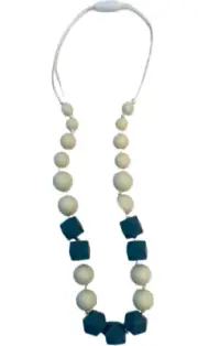 Lil Jumbl Baby Teething Necklace Green/White